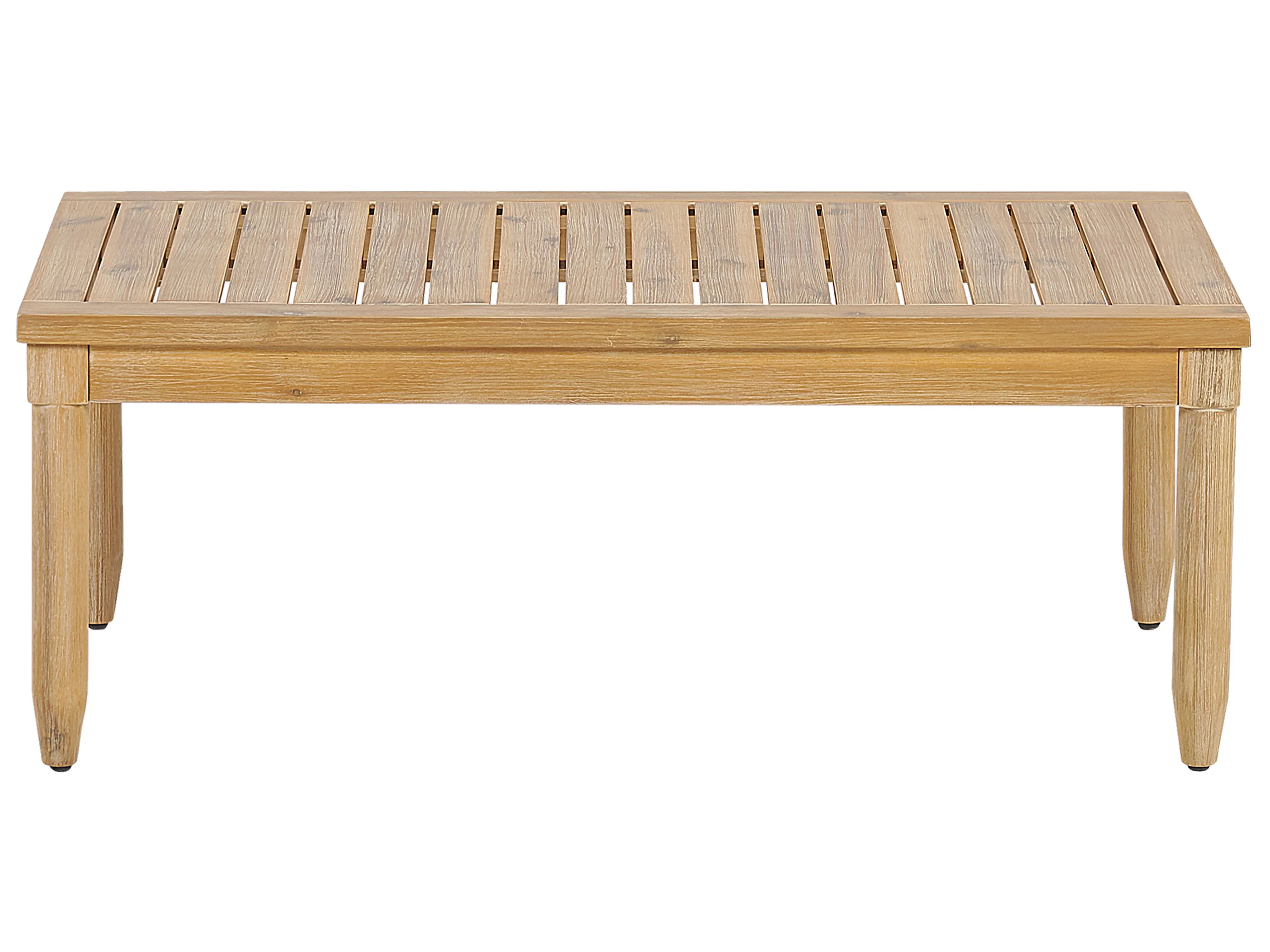 Loungeset met tafel 4-zits CREMONA linkszijdig Acaciahout Gebroken wit
