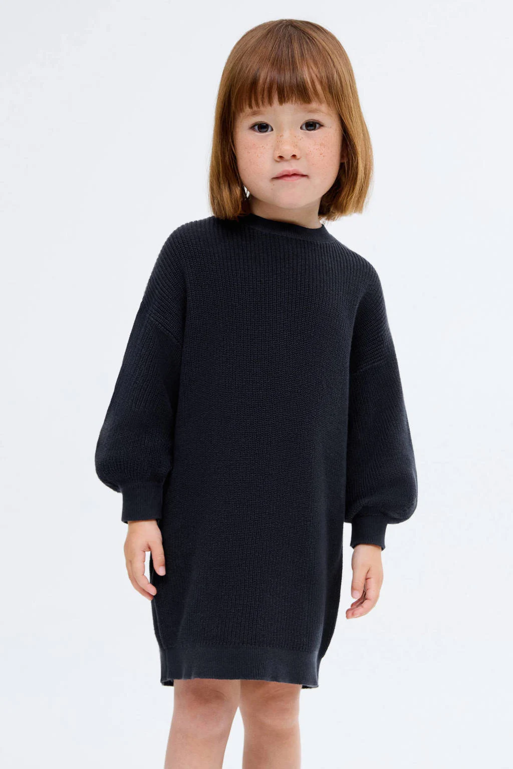 Mango Kids midi jurk gebreid marine