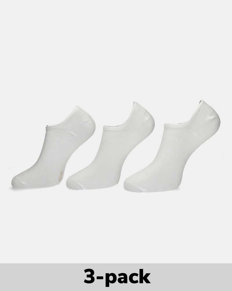 Nelson 3-Pack Sneakersokken Sokken  - wit