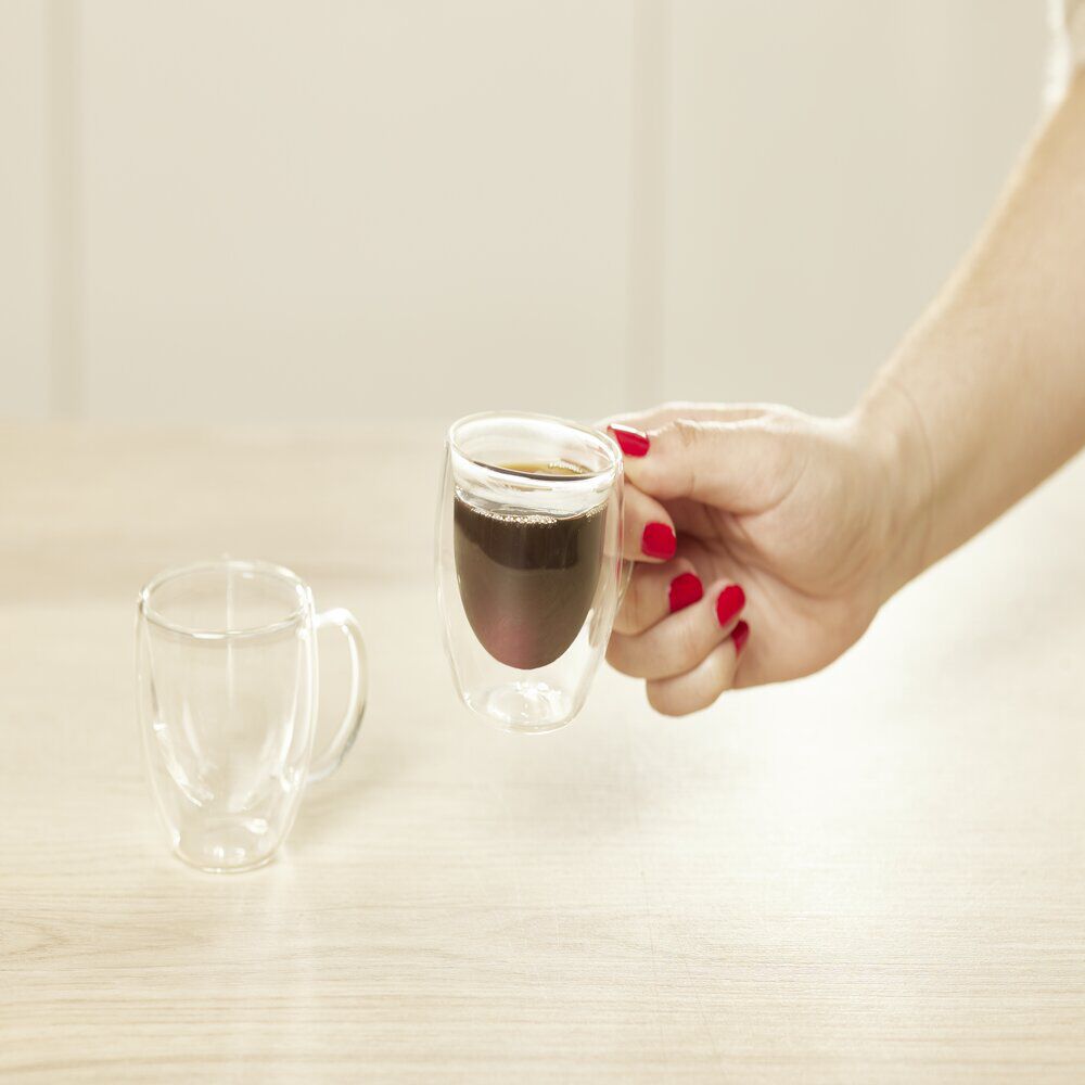 Lot de 2 tasses double paroi 80ml