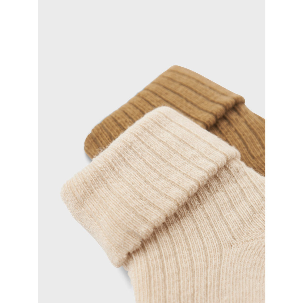 Køb Name It Summer Sand Elmwood Nogat 2-Pak Strømper