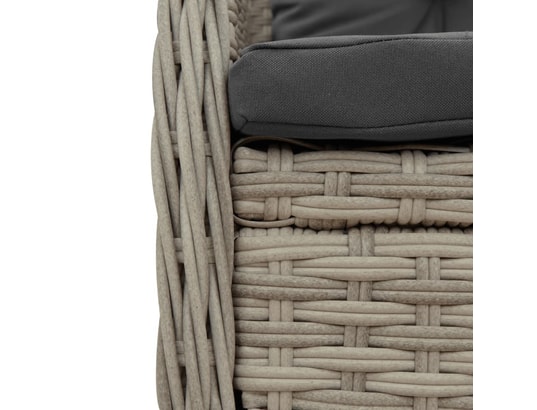 VIDAXL - Ensemble table et chaises Ensemble à manger de jardin et coussins 7 pcs gris clair rot...