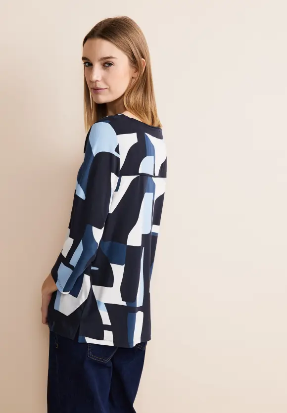 Shirt mit grafischem Print - deep blue