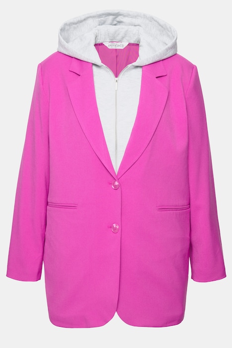 Blazer, oversized, Kapuze, Komplettfutter