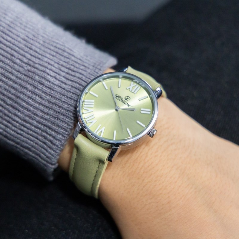 Montre Femme CHTIME bracelet Cuir Vert