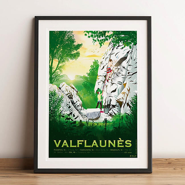 VALFLAUNES AFFICHE A3 VINTAGE
