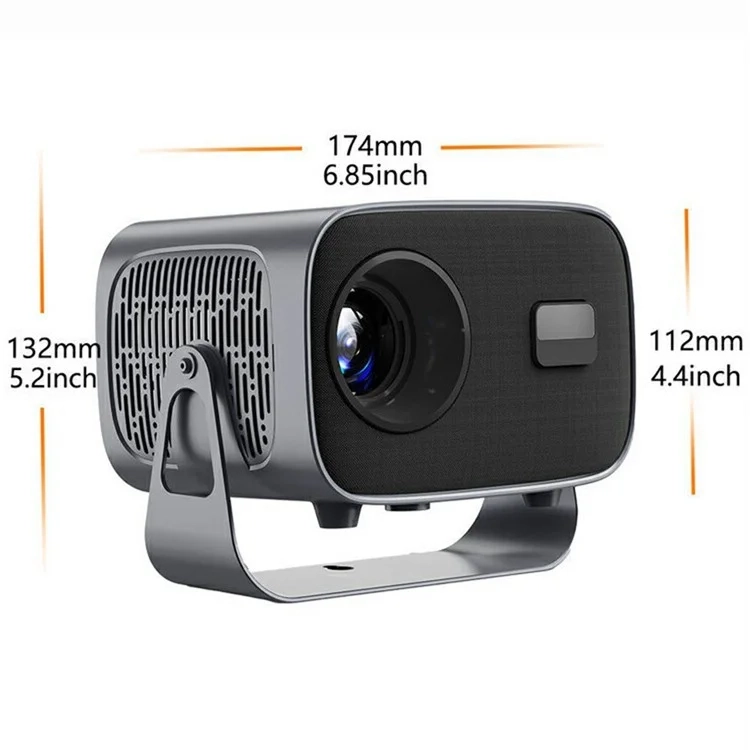 Multimedia LED Projektor Beamer Heimkino (200 ANSI-Lumen) 720P HD / HDMI / WiFi (2.4/5GHz) / Android 11.0 / BT 5.0 - Grau