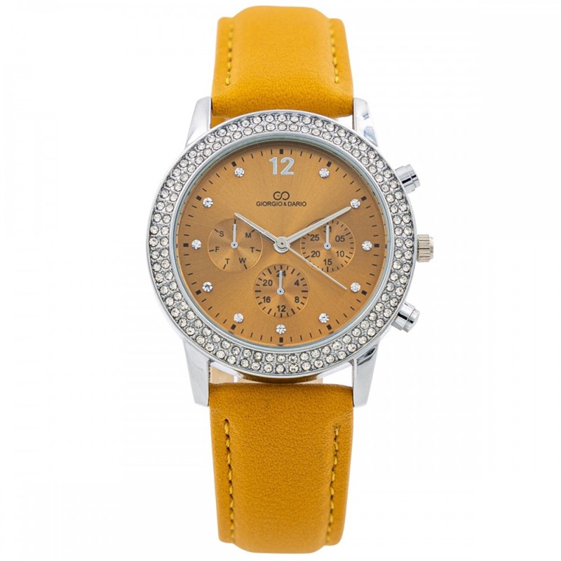 Coffret montre Femme GIORGIO bracelet Cuir Marron