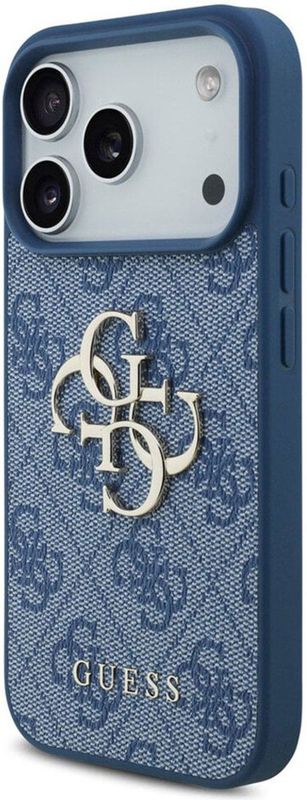 Guess - 4G Metal Logo Backcover - Blauw - Voor de Apple iPhone 17 Pro