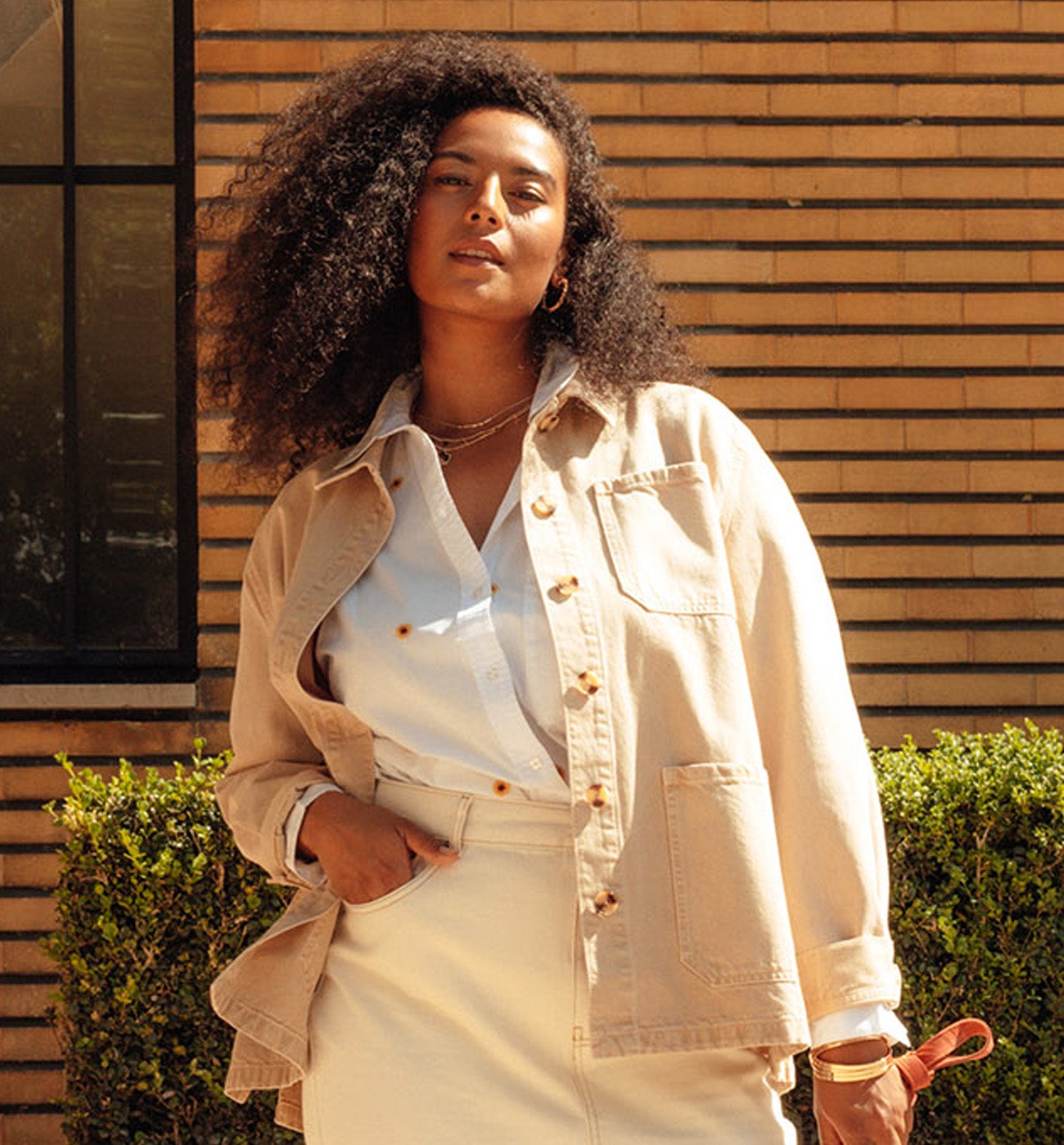 Veste surchemise ALMA - Ecru