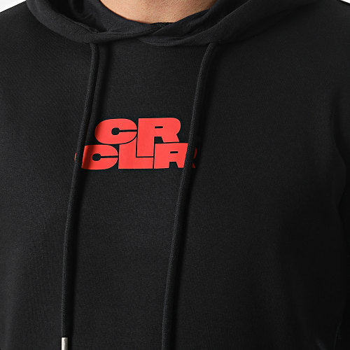 Sweat Capuche Nested Noir Rouge