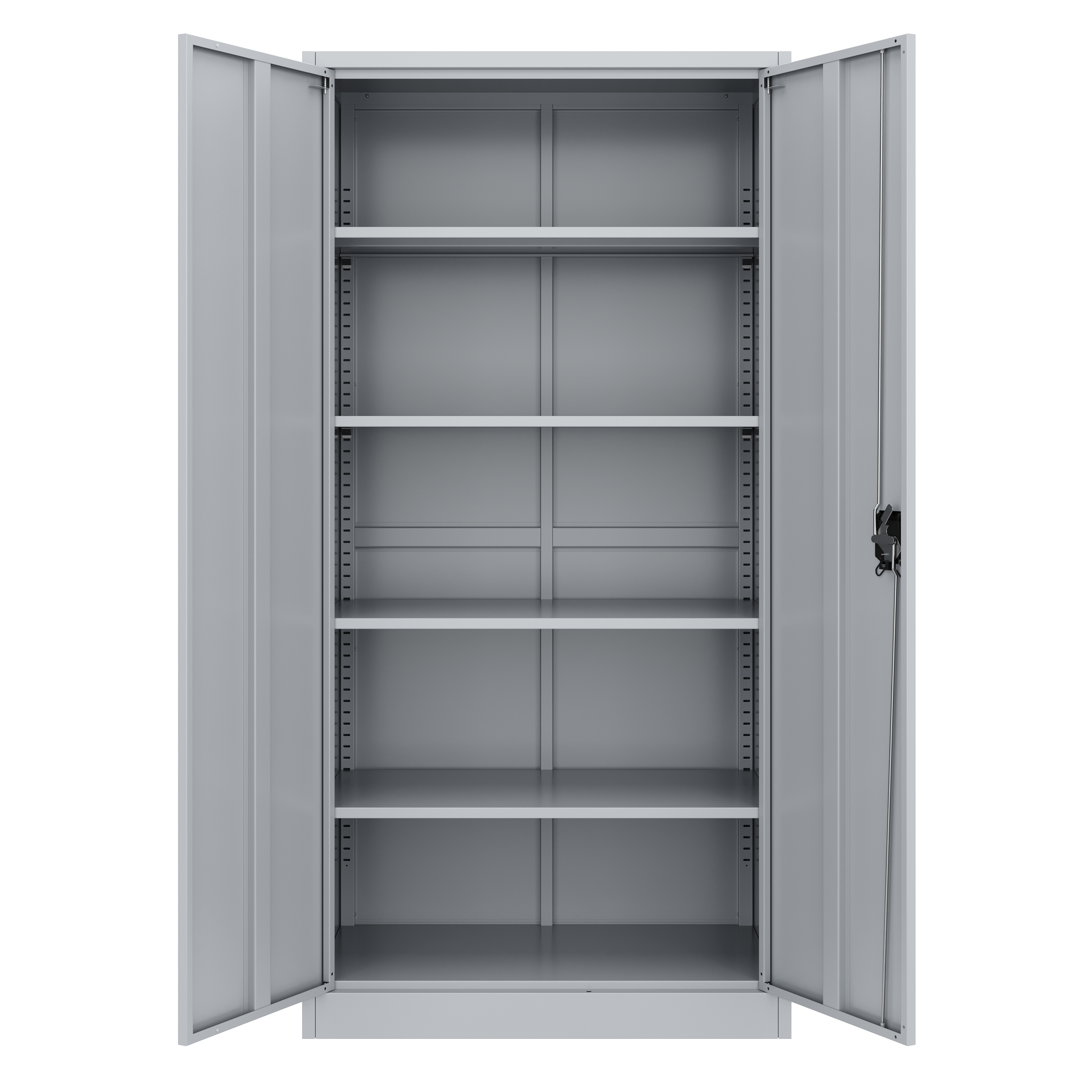 Aktenschrank mit 5 Böden 90 x 180 cm grau