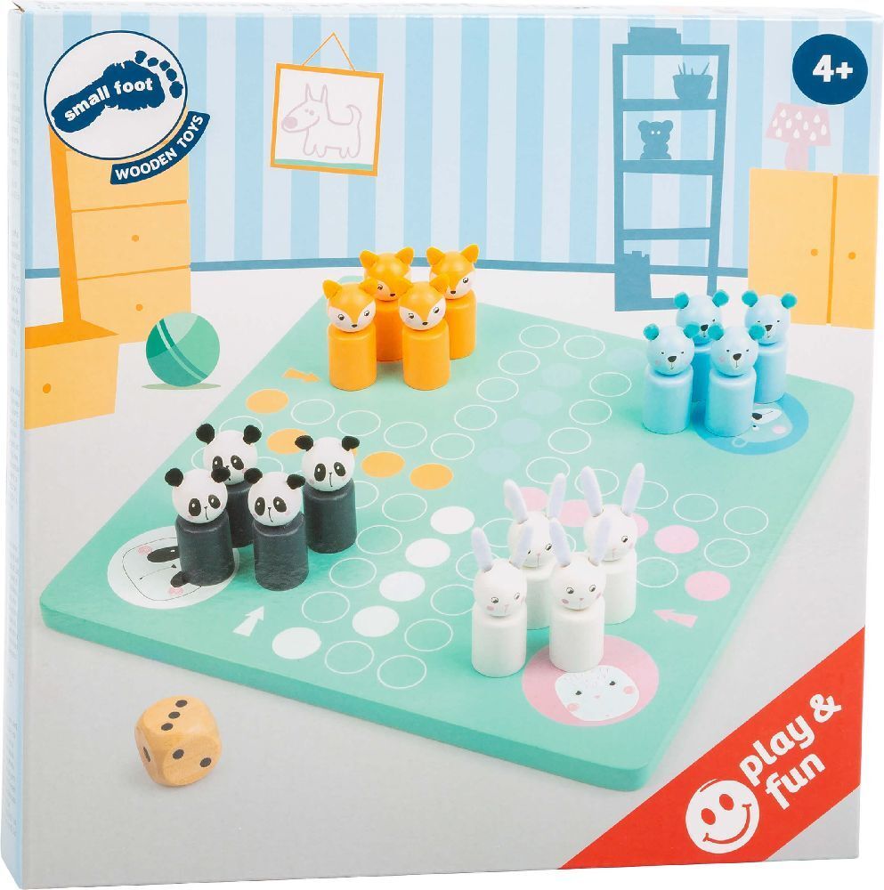 Brettspiel LUDO – PASTELL aus Holz