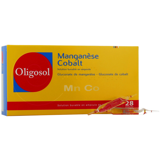 Oligosol Manganèse Cobalt 28 ampoules - Dystonie Neurovégétative