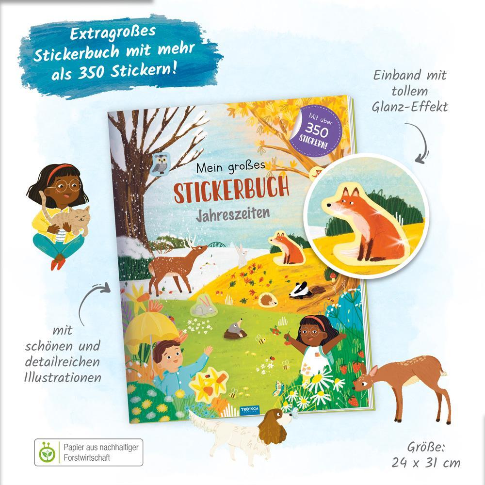 Trötsch Stickerbuch Mein großes Stickerbuch Jahreszeiten