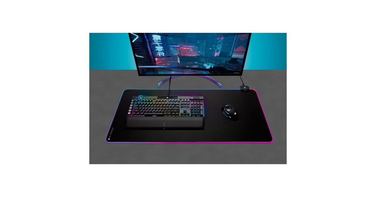 CorsairMM700 RGB Extended Mouse Pad  (Zwart, RGB leds)