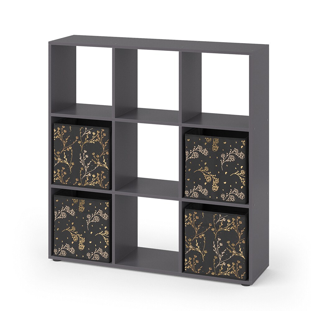 Vicco Raumteiler Würfelregal Standregal Nove Schwarz Faltbox Wohnzimmer Regal 104x108 cm modern Ablage 9 Fächer Dekoregal Ordnerregal Aufbewahrung