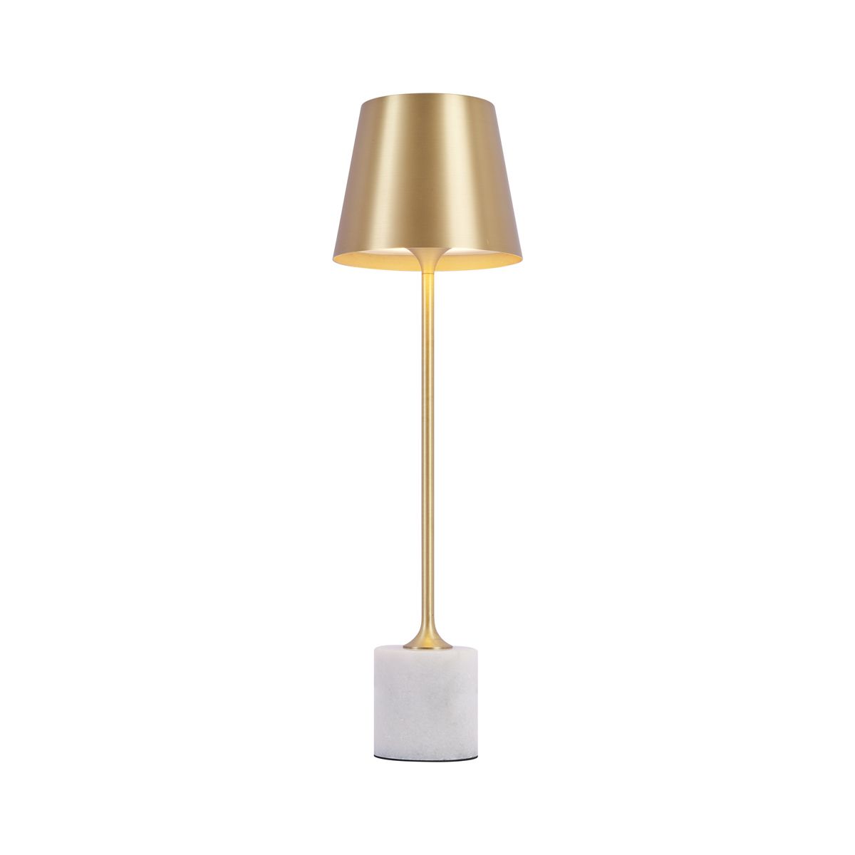 Moderne tafellamp goud 37cm incl. LED dimbaar IP54 oplaadbaar - Topi