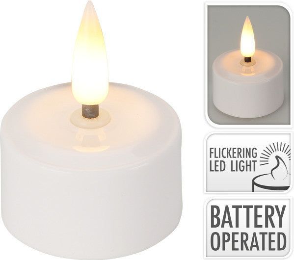 Home & Styling - Oplaadbare LED Theelichtset - Wit - Kunststof - 4-delig