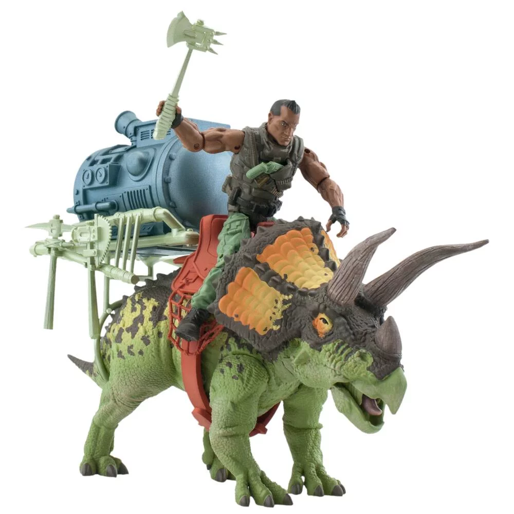 DINOSAURE TRICERATOPS INVINCIBLE + FIGURINE - JURASSIC CLASH