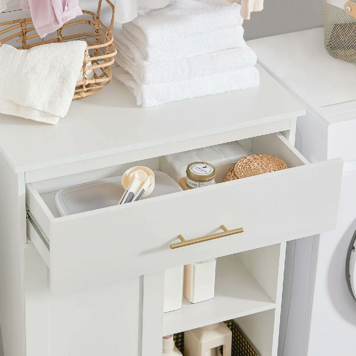 SoBuy BZR66-W Armoire à linge