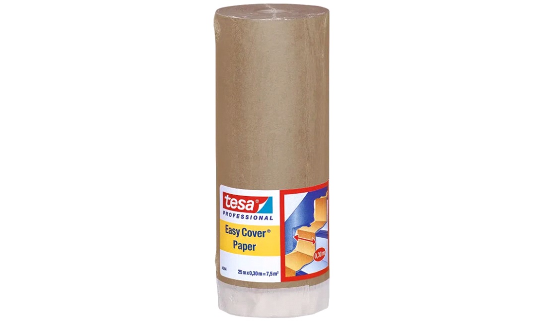 Afdækning m/papir 25m x 180mm - TESA