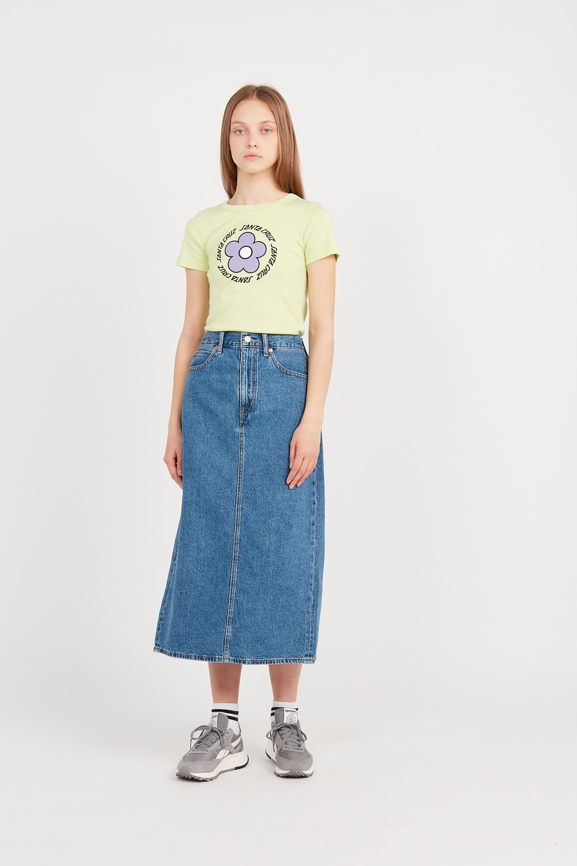 SANTA CRUZ T-shirt Daisy Ring Dot Jaune