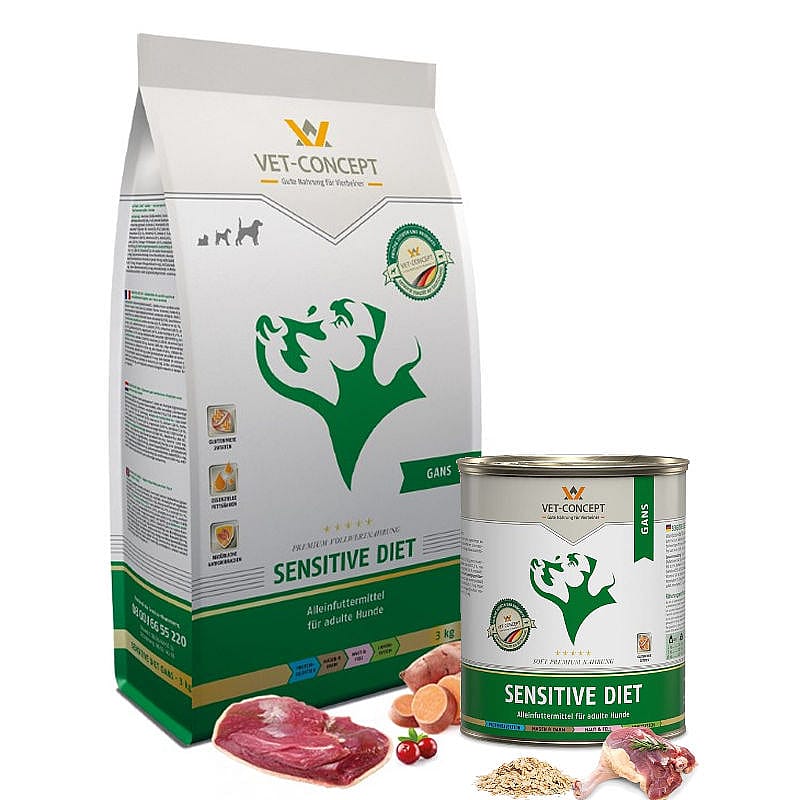 Vet-Concept Sensitive Diet Gans Hondenvoer | 6 x 400 gram blikjes | 5340