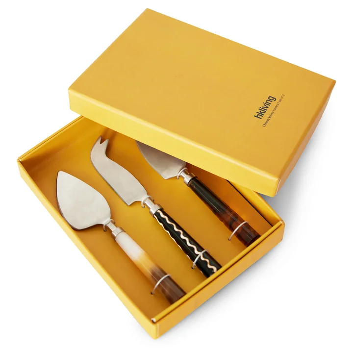 HKliving - Käsemesser-Set, coast (3er-Set)