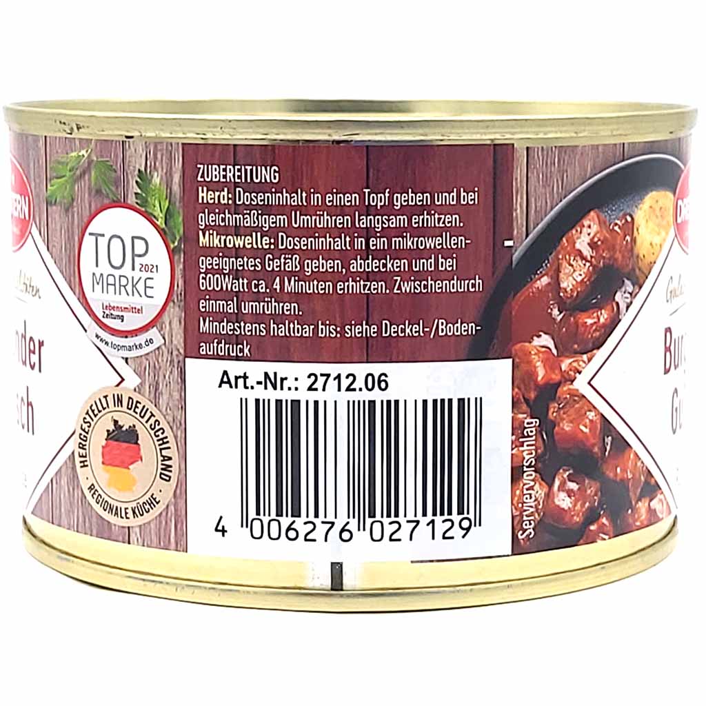 Dreistern Burgunder-Gulasch 400g MHD:1.8.26