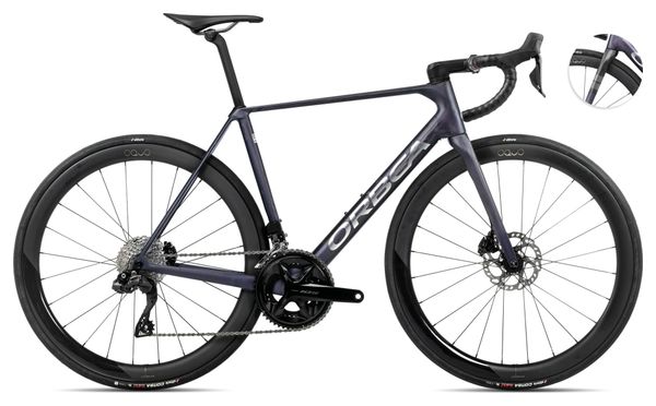 Vélo de Route Orbea Orca M30iLTD PWR Shimano 105 Di2 12V 700 mm Bleu Violet Tanzanite Carbon Raw 2025