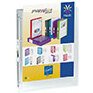 Classeur 4 anneaux plastifié Viquel Propyglass personnalisable A4 - Dos 2,5 cm incolore