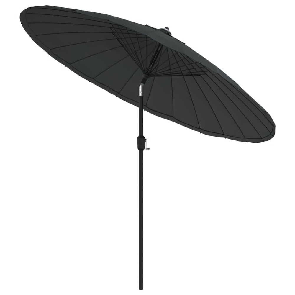 Parasol mobilier de jardin d'e x térieur avec mât en aluminium 270 cm anthracite