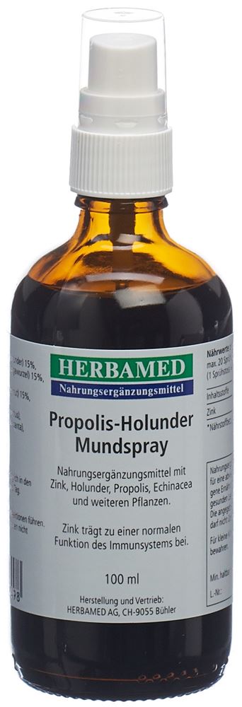 HERBAMED Propolis-Holunder Mundspray Spr 100 ml