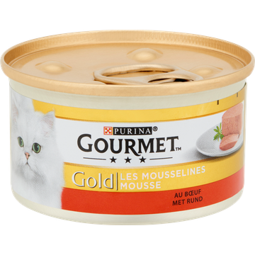 Gourmet Gold Mousse Kattenvoer nat met Rund
