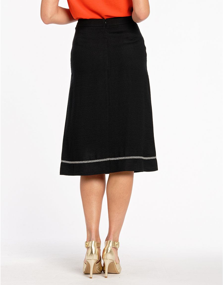 Jupe noire droite chic