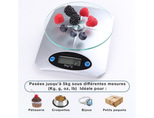 BENEFFITO - Balance de cuisine et pâtisserie - légère avec écran lcd - a...