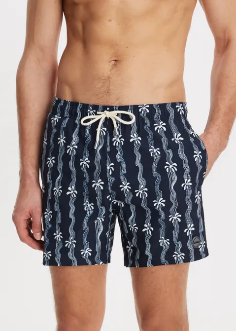 Zwembroek met golven blauw (BLW.MAR)