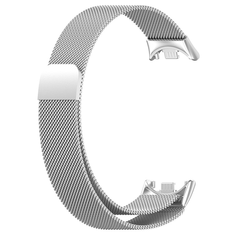 Xiaomi Smart Band 8 / 9 Edelstahl Milanaise Armband mit Magnetverschluss (Gelenkumfang: 160-240mm) - Silber