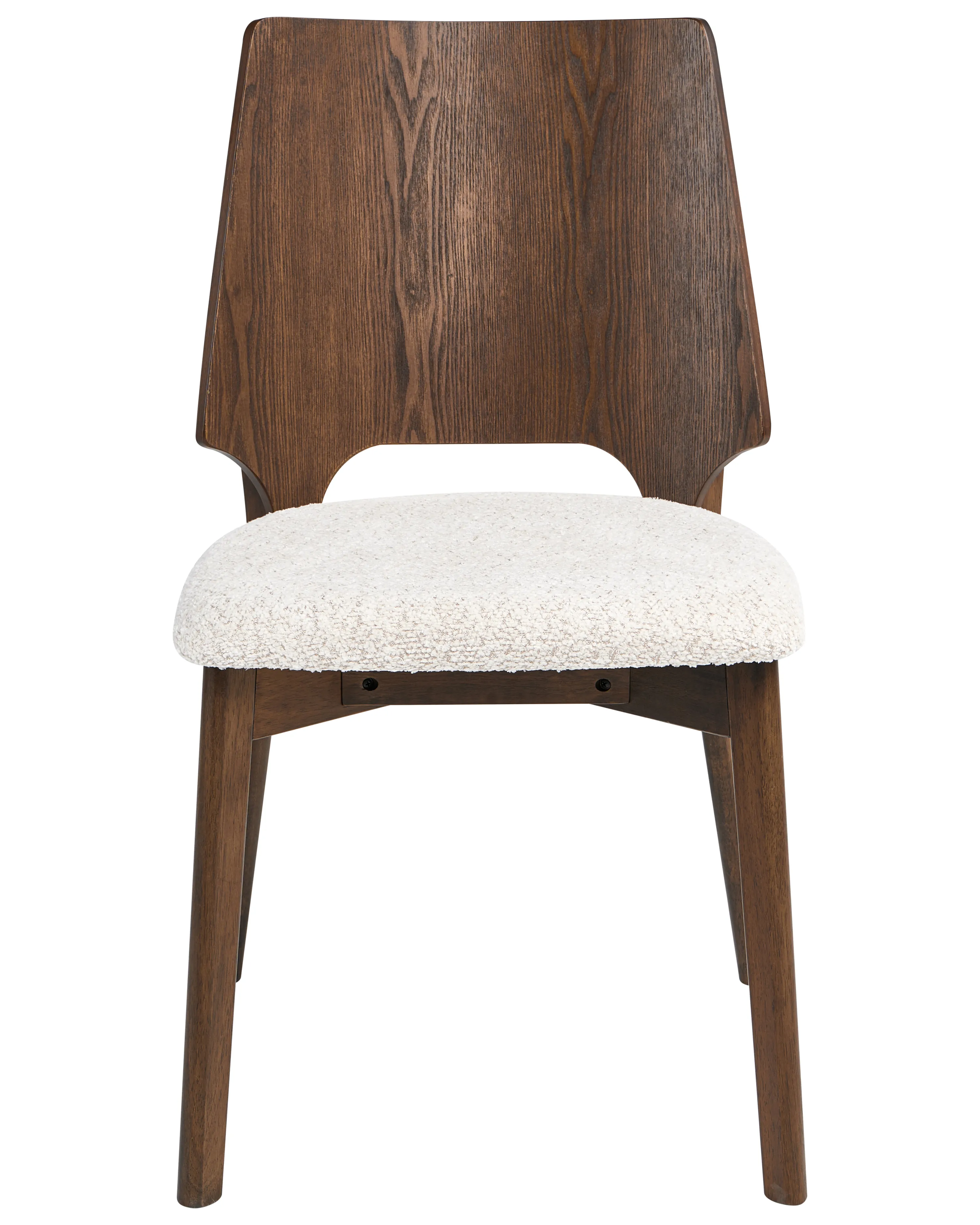 Set van 2 eetkamerstoelen ABEE Bruin/lichtbeige