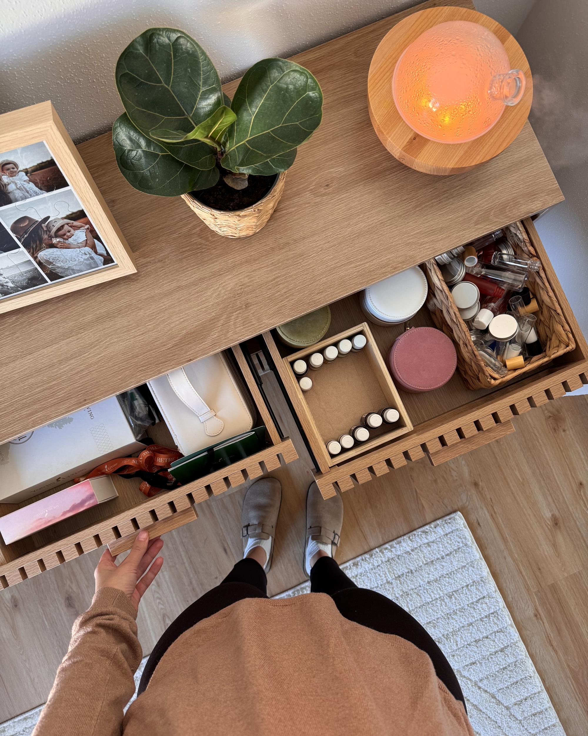 Dressoir met 2 deuren LYNWOOD Lichtbruin