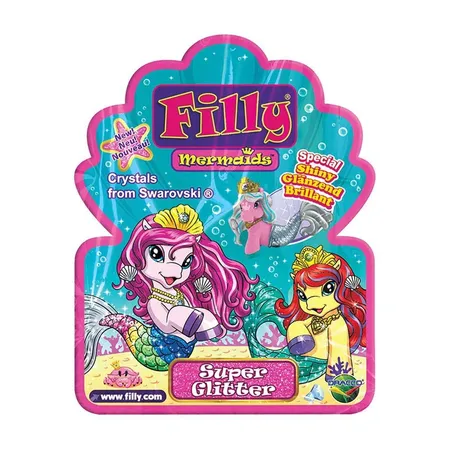 Dracco Filly Mermaid Super Glitzer Sammelpferde, 1 Booster, sortiert