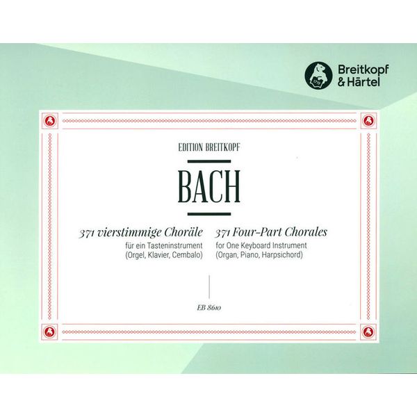 Breitkopf & Härtel Bach 371 vierstimmige Choräle