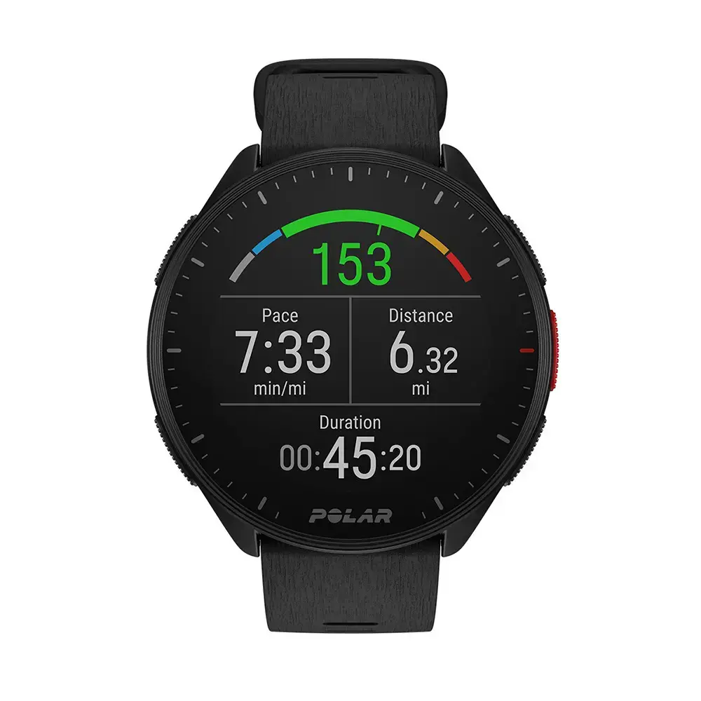 Polar Pacer Sporthorloge Zwart S-L