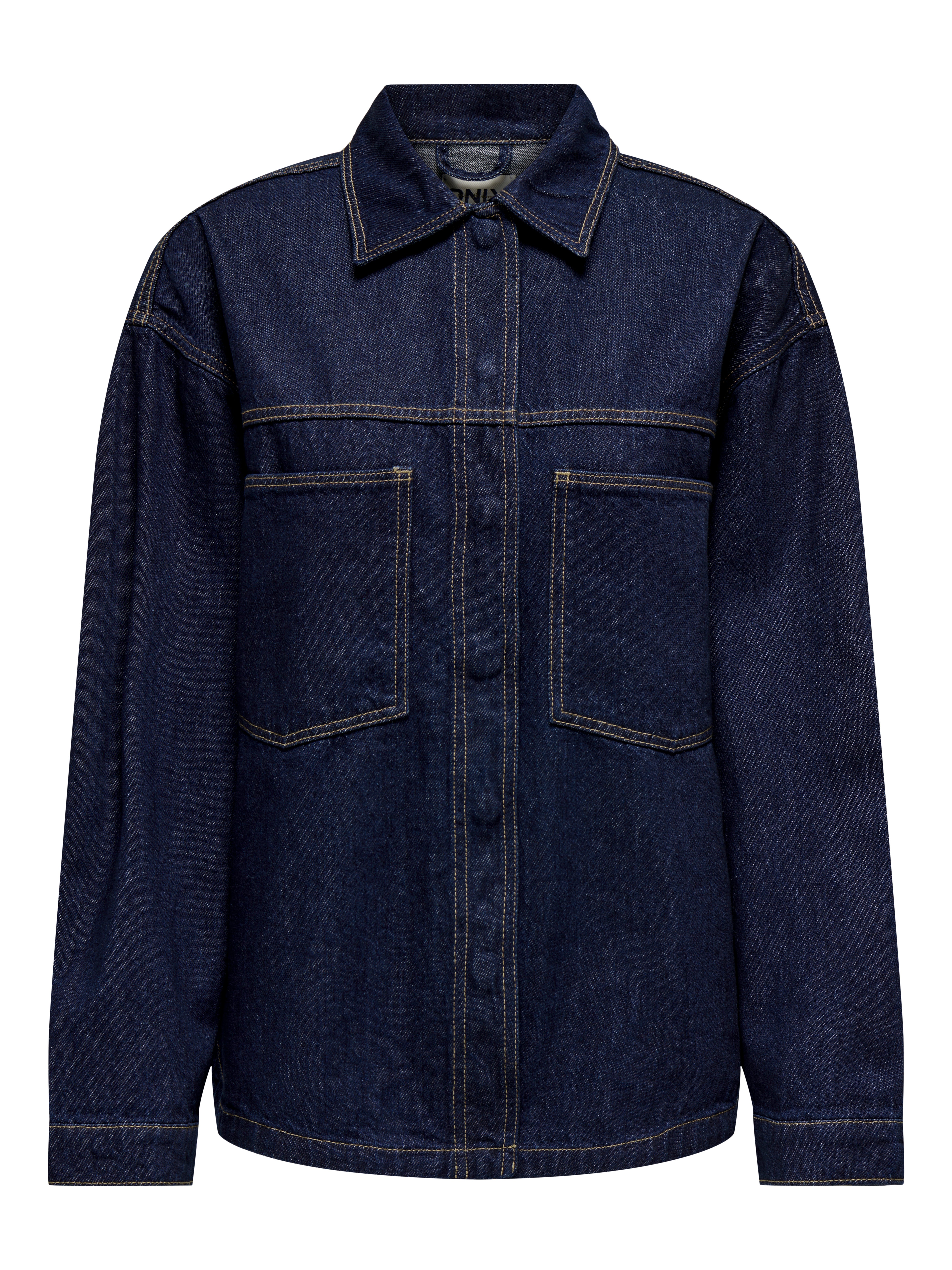 ONLEMMIE Jeanshemd Dark Blue Denim