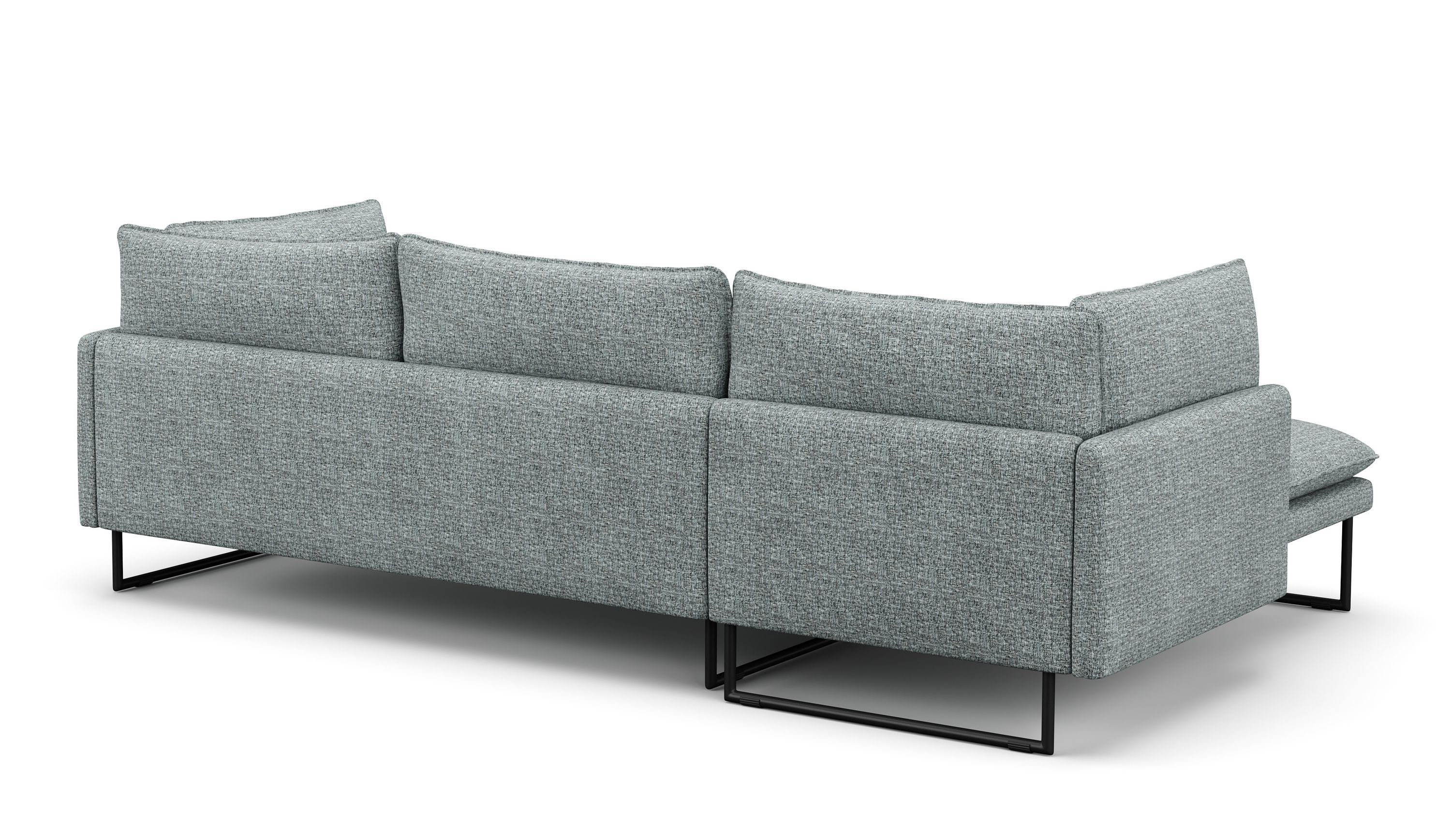 Ecksofa Bouclé MARISA links grau