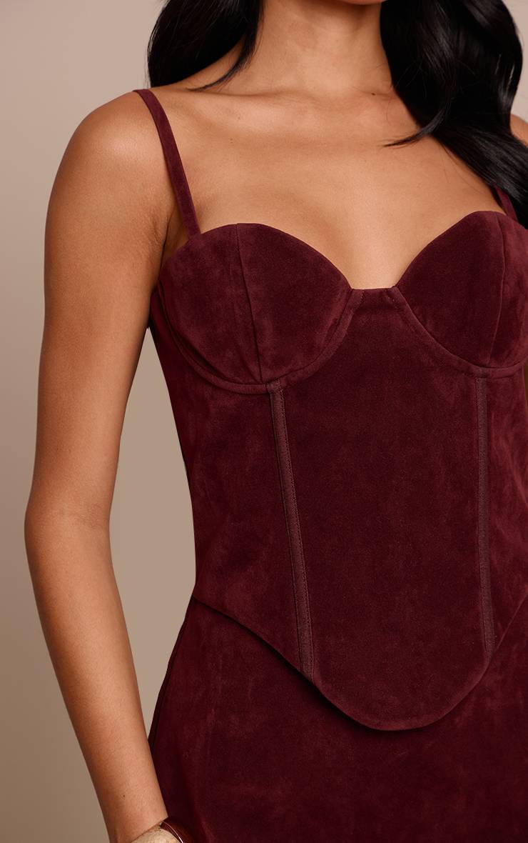 Prune Robe Courte Droite En Synthétique Avec Détail Corset