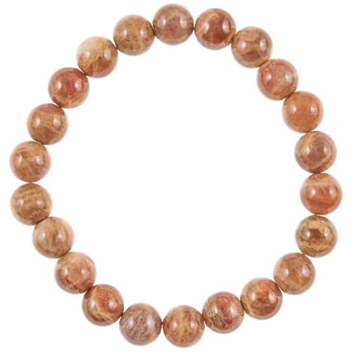 Bracelet pierre lune rosée