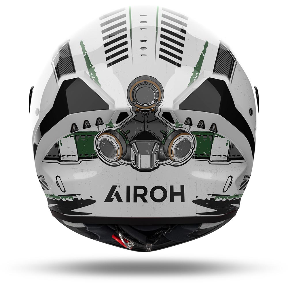 Airoh - Casque Connor Alligator Blanc / Vert / Or / Gris / Brillant