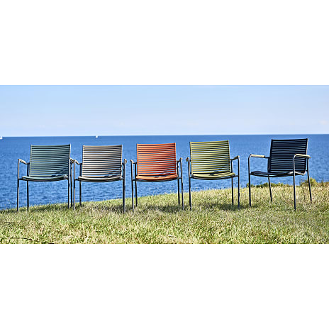 Mood Classic havestol med teak armlæn - skifer grå